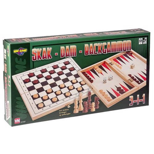 Billede af 3-i-1 Skak+Dam+Backgammon