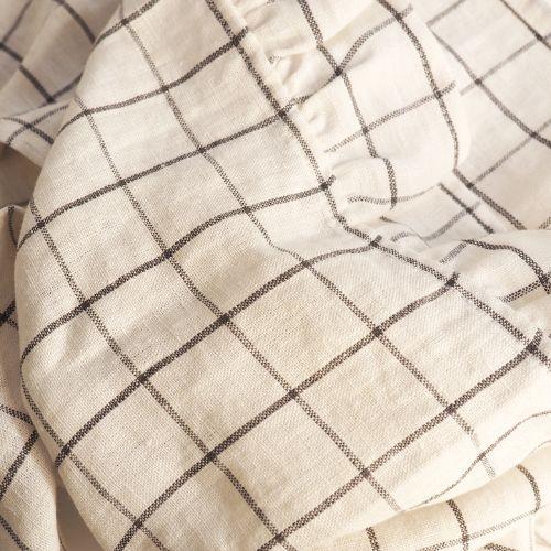 Magic Linen - Viskestykke, Grå Tern