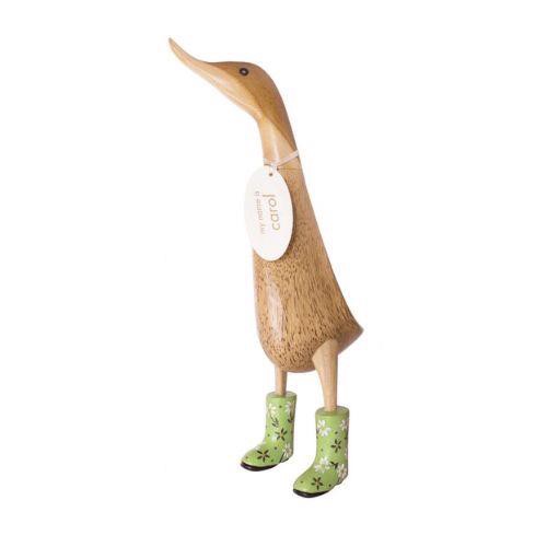 Billede af DCUK - And med blomstrede gummistøvler - Grøn - 35 cm